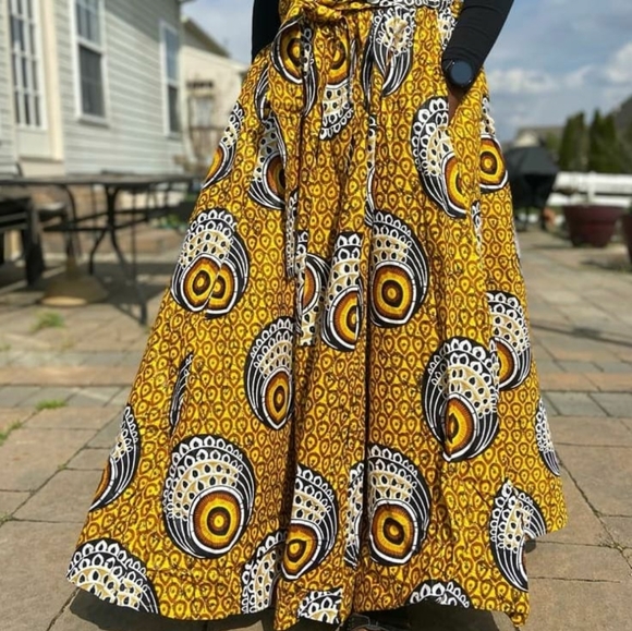 Dresses & Skirts - African wax print cotton maxi skirt